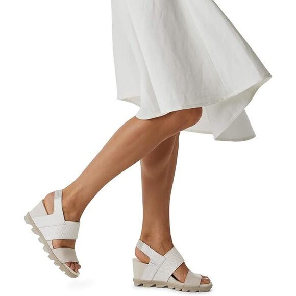 NWT Sorel Cream Beige Sea Salt Joanie II Hi Slingback Sandal Heels Women's 9 - Picture 1 of 11